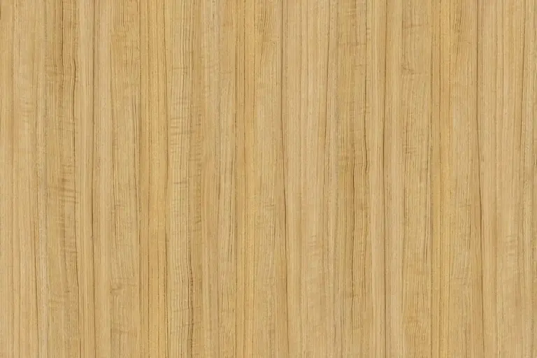 Close-up view of vertical light-colored wooden planks with prominent grain